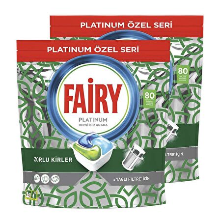 Fairy Platinum 160 Yıkama Tablet Bulaşık Makinesi Deterjanı 2x80 Adet 